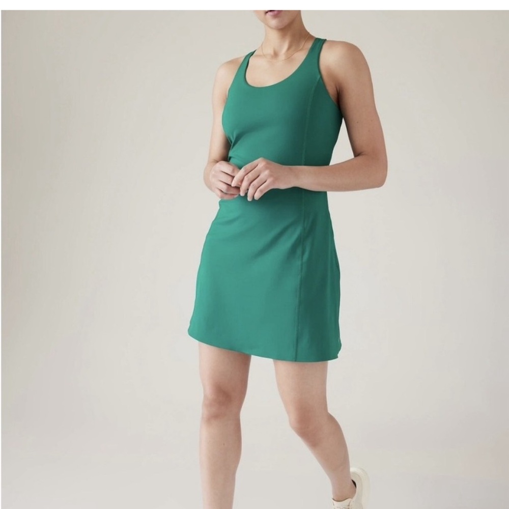 Athleta Emerald Green Ultimate Ease Dress, Medium